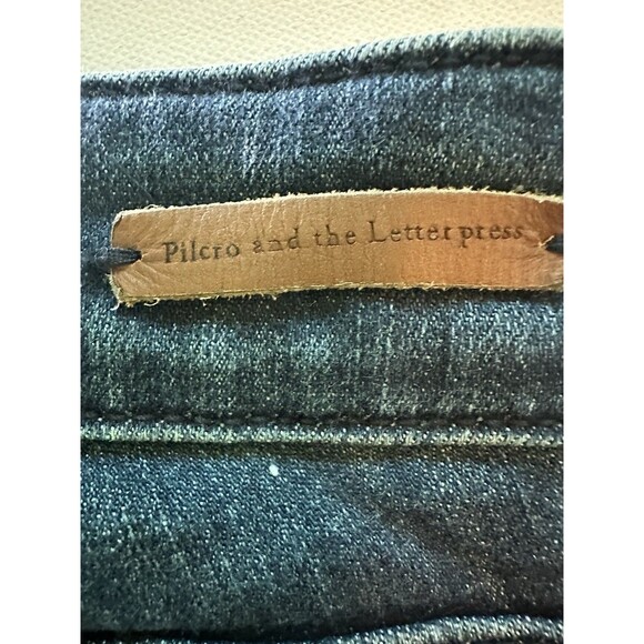 Pilcro and the Letterpress Anthro High Rise Denim Leggings Blue Jeans Women's 27 - Picture 7 of 13